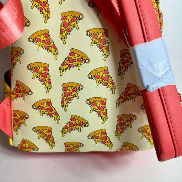 NWT. Disney Mickey Mouse Pizza Loungefly Mini Backpack – Disney Eats. - Picture 9 of 13